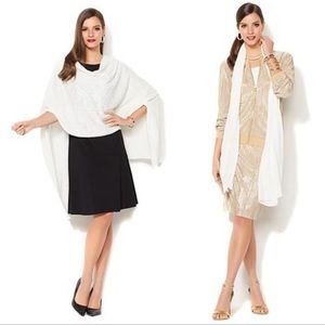 Iman Global Chic Luxe Knit Wrap Bundle of TWO- NWT